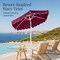 Best Choice Products 7.5ft Patio Market Umbrella with Wavy Trim, Fade-Resistant, Crank & Tilt, Wind Vent
